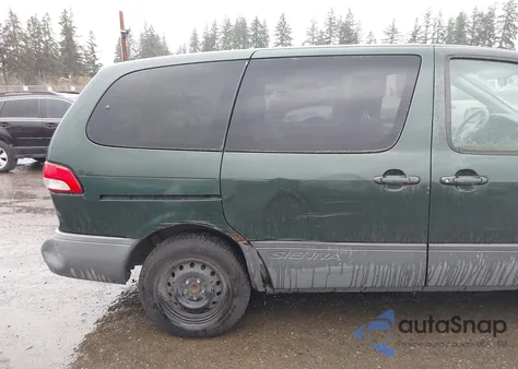 2001 Toyota Sienna Ce из США, поврежденный, VIN 4T3ZF19C31U383020